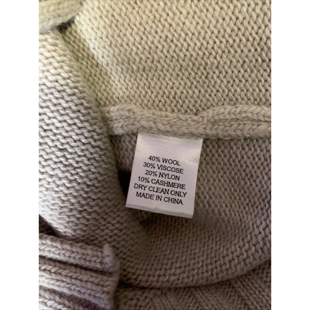 Tuckernuck Womens Oatmeal Finnegan Sweater‎ sz S Crew Neck Pullover High-Low Hem - Picture 6 of 6